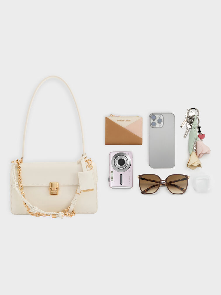 Acelynn Rope-Chain Shoulder Bag, Cream, hi-res