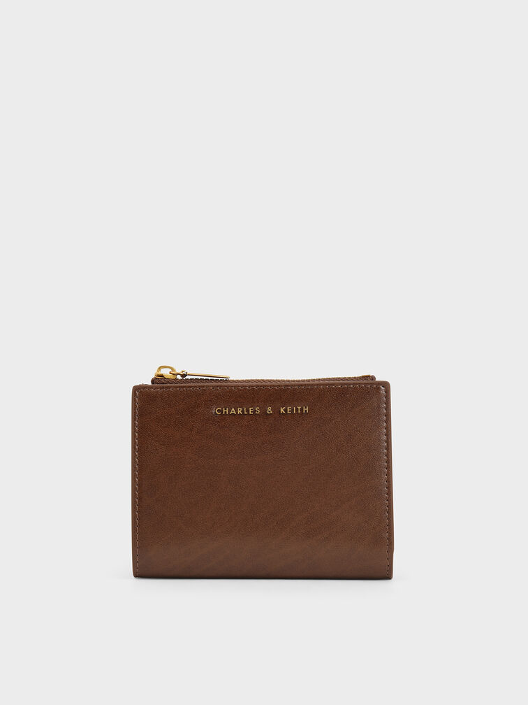 Harmonee Top-Zip Small Wallet, Chocolate, hi-res