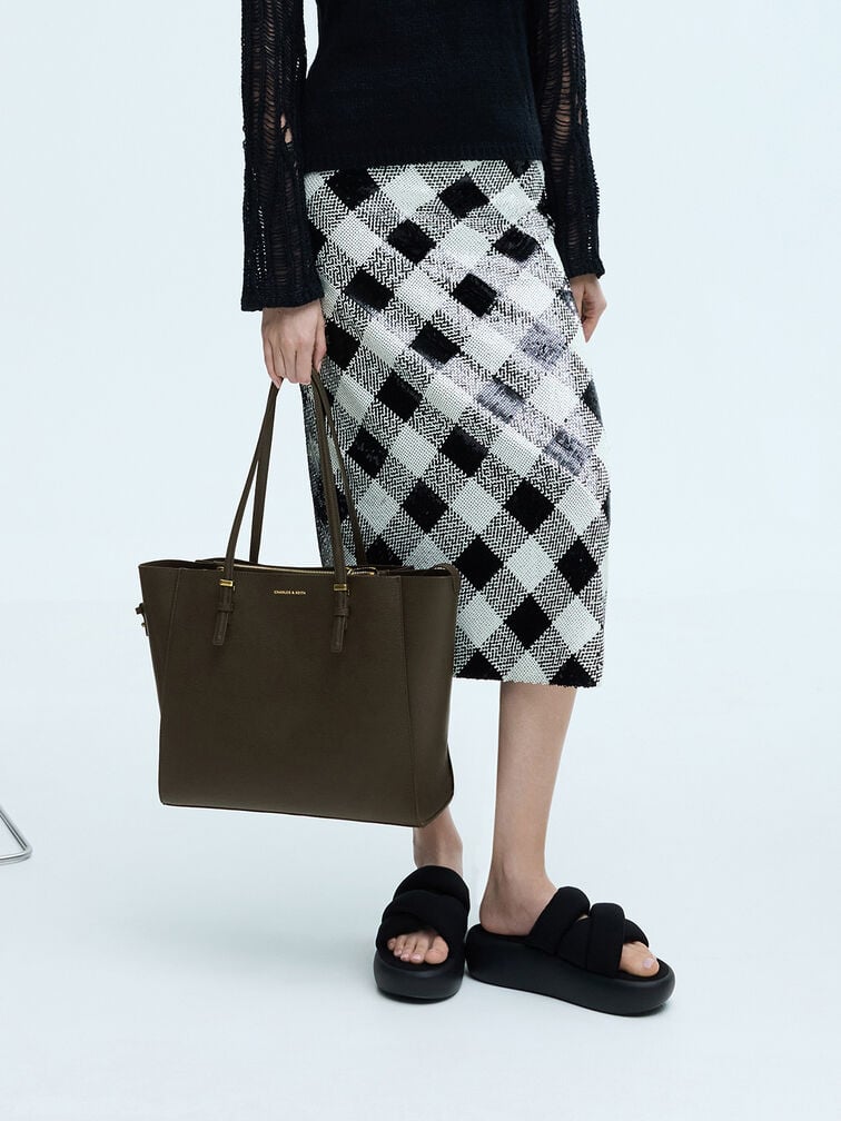 Sansa Tote Bag, Dark Moss, hi-res