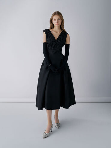 Ever Glittered Gem-Embellished Kitten Heel Pumps, Silver, hi-res