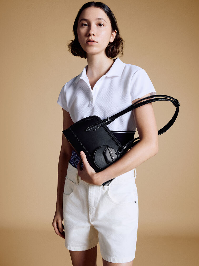 Enola Elongated-Handle Bag, Noir, hi-res