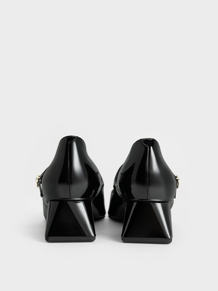 Roxane Patent Square-Toe Mary Janes, Black Patent, hi-res