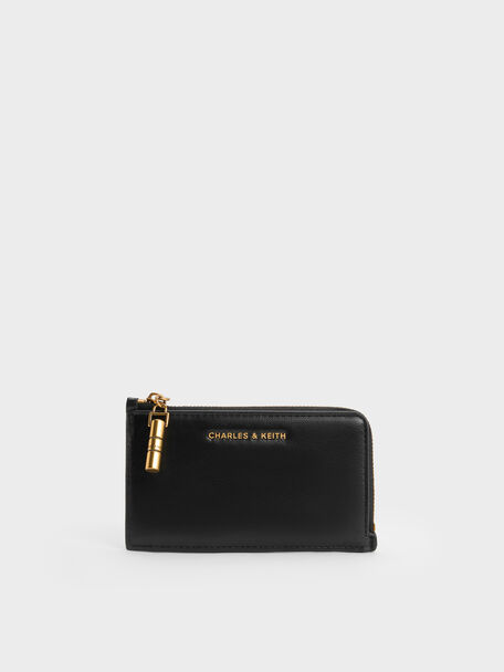 Cesia Zip-Around Card Holder, Black, hi-res