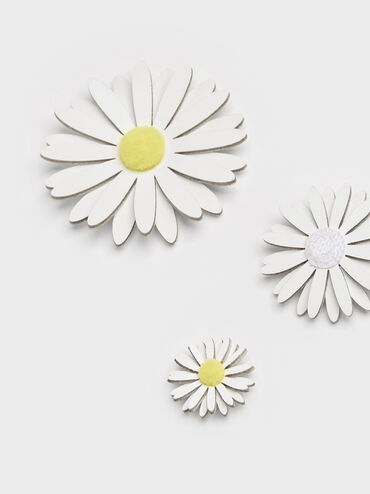 Polly Floral Appliques Set, White, hi-res