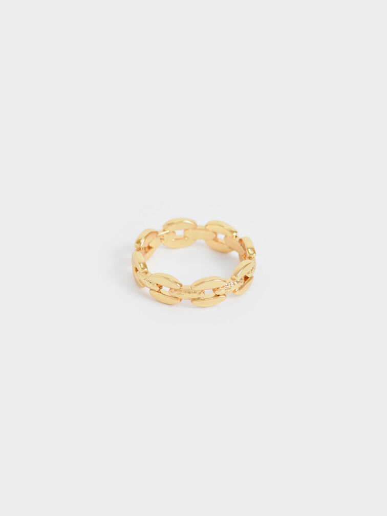 Chain-Link Ring, Gold, hi-res
