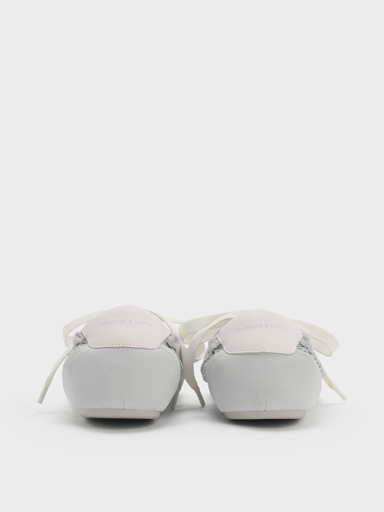 Cece Mesh Ruched Bow Ballet Sneakers, Light Grey, hi-res