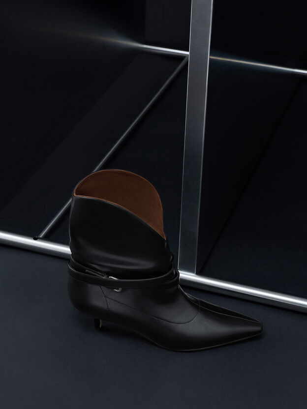 Karter Kitten-Heel Boots, Black, hi-res