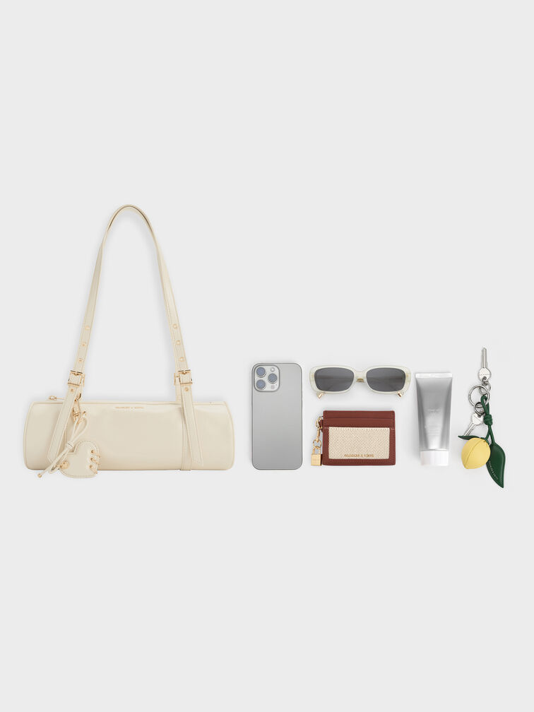 Rey Elongated Shoulder Bag, Cream, hi-res