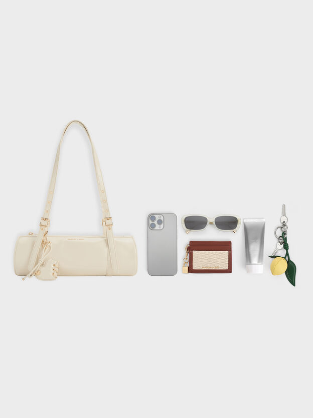 Rey Elongated Shoulder Bag, Cream, hi-res
