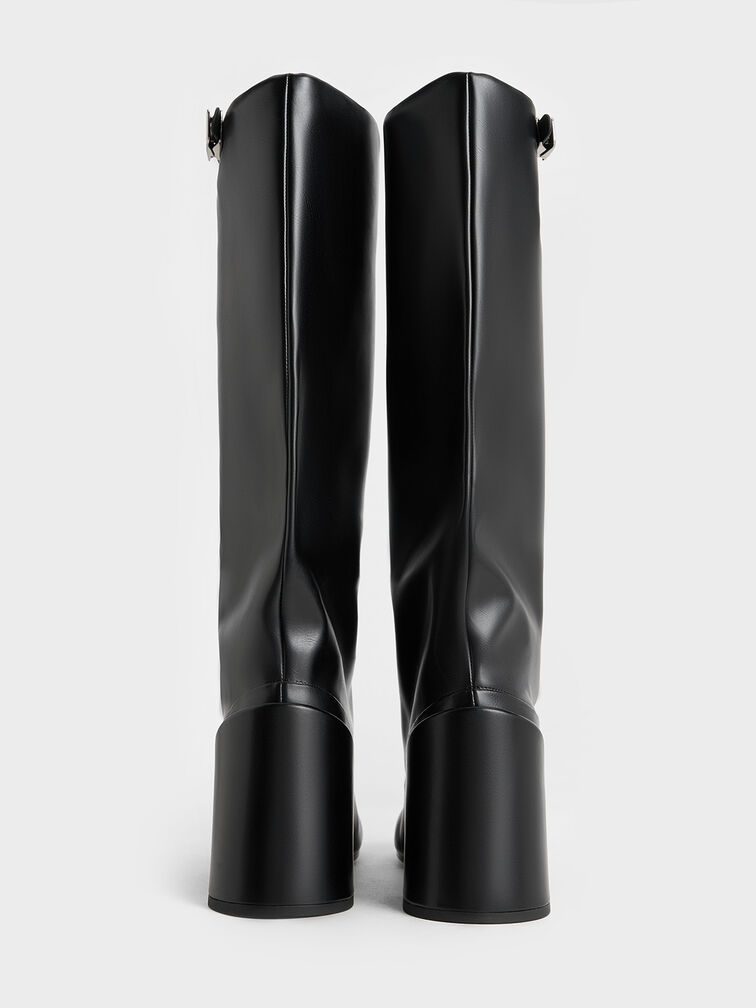 Robbie Platform Knee-High Boots, Black Robbie Platform Knee-High Boots, Black, hi-res