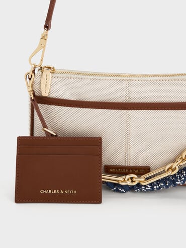 Addison Canvas Knotted-Rope Shoulder Bag, Taupe Canvas, hi-res