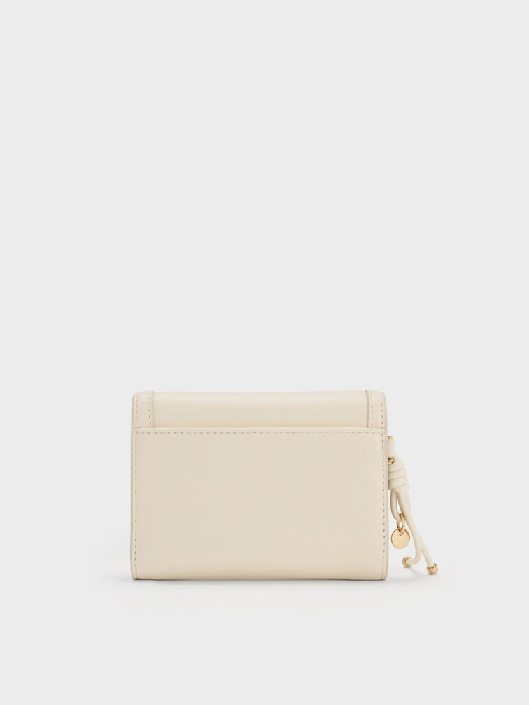 Haylen Front-Flap Small Wallet, Cream, hi-res