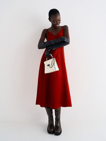 Samantha Envelope Top Handle Bag, Cream, hi-res