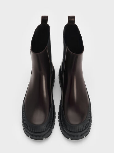 Darra Ridged-Sole Chelsea Boots, Burgundy, hi-res