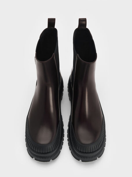Darra Ridged-Sole Chelsea Boots, Burgundy, hi-res