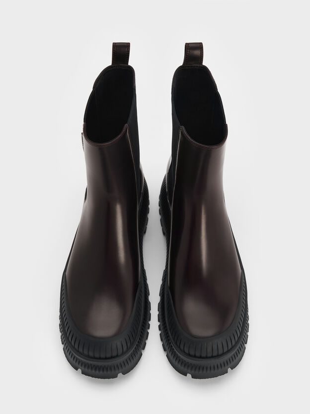 Darra Ridged-Sole Chelsea Boots, Burgundy, hi-res