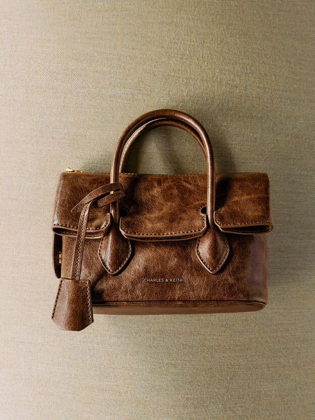 Aveline Front-Flap Crossbody Bag, Pecan Brown, hi-res