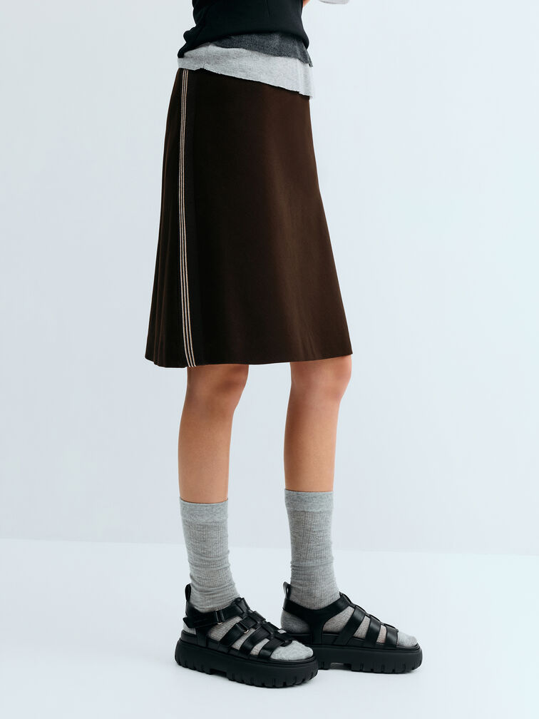 Platform Caged Sandals, Black, hi-res