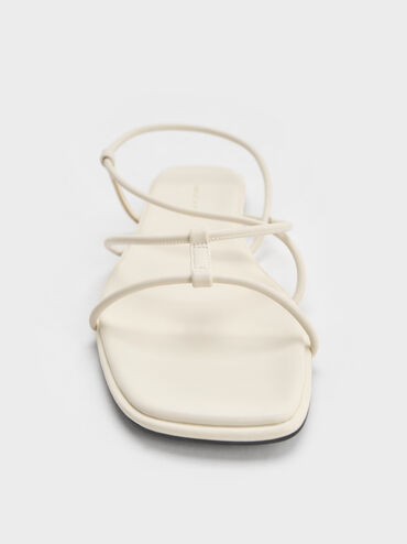 Square-Toe Strappy Sandals, Chalk, hi-res