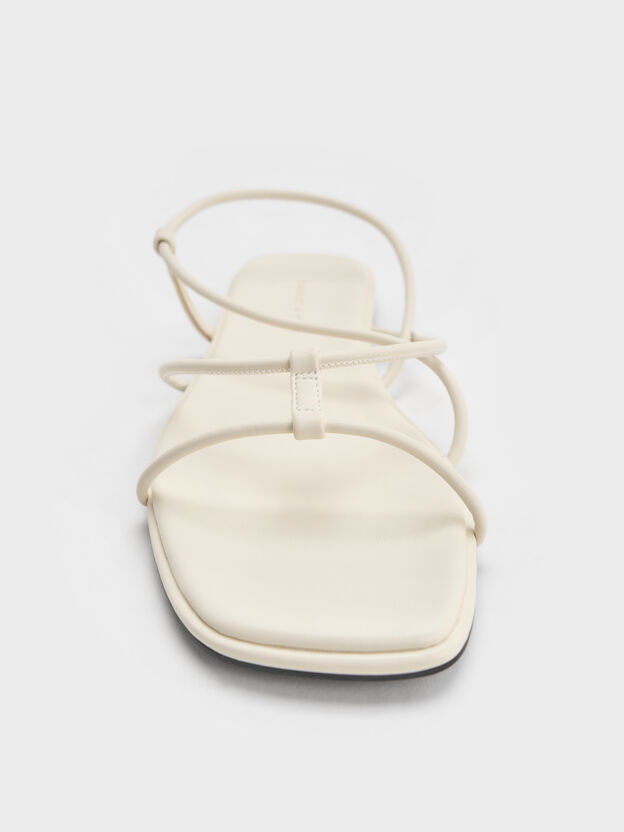 Square-Toe Strappy Sandals, Chalk, hi-res