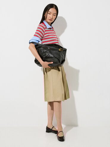 Sianna Slouchy Hobo Bag, Black, hi-res