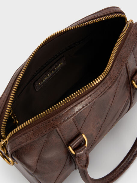 Philomena Bowling Bag, Distressed Coffee, hi-res