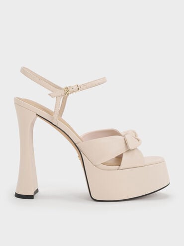 Jayce Leather Platform Sandals, Oat, hi-res
