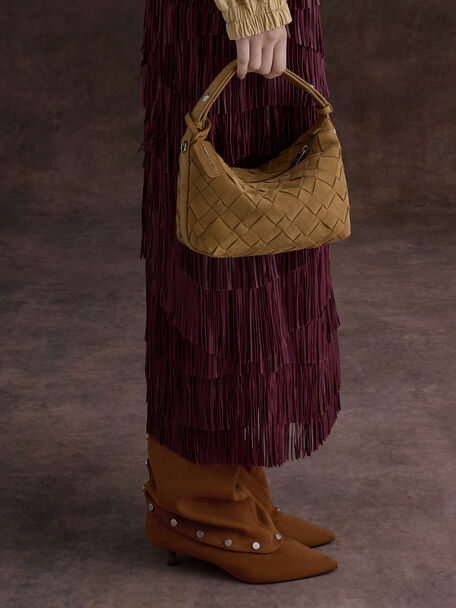 Ivette Woven Shoulder Bag, Sahara Sand, hi-res