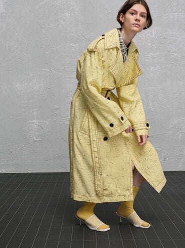 Loren Mesh Kitten-Heel Mules, White, hi-res