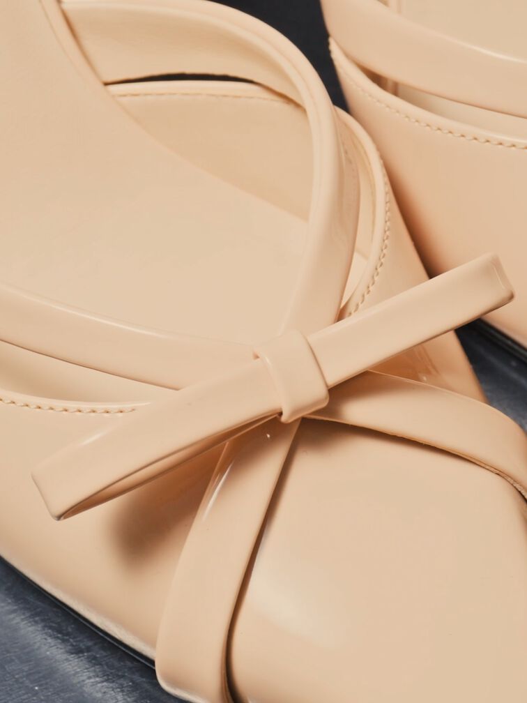 Kaleen Patent Slingback Stilettos, Nude, hi-res