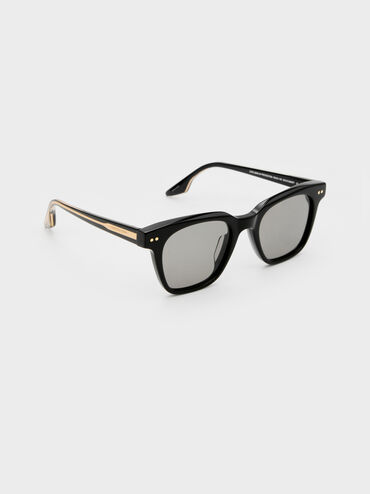 Bianca Square Sunglasses, Black, hi-res