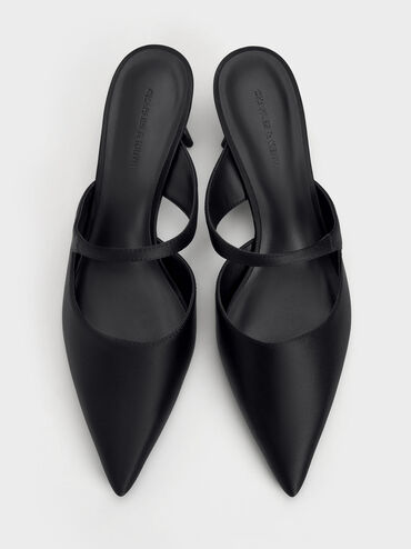 Vada Asymmetric Sculptural Heel Pumps, Black, hi-res