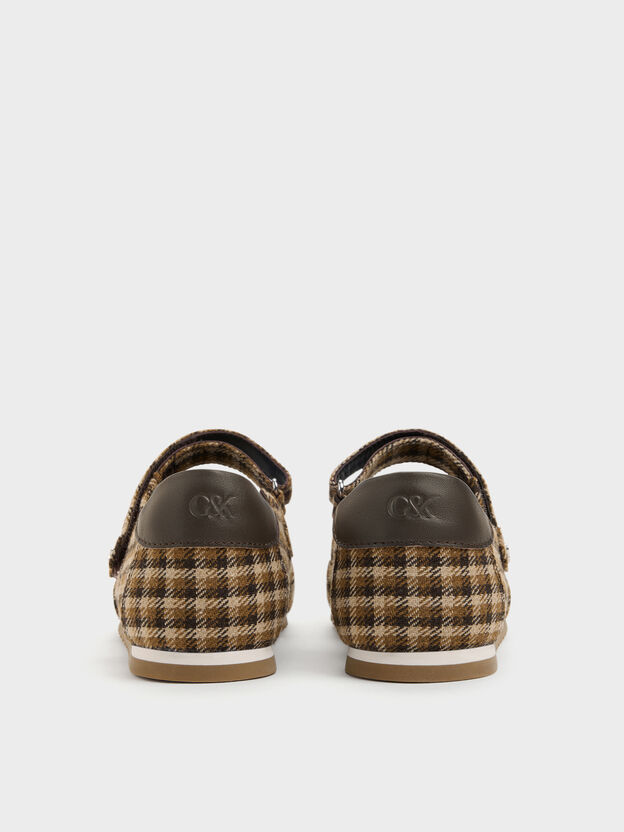 Jace Leather Checkered Mary Jane Sneakers, Multi, hi-res