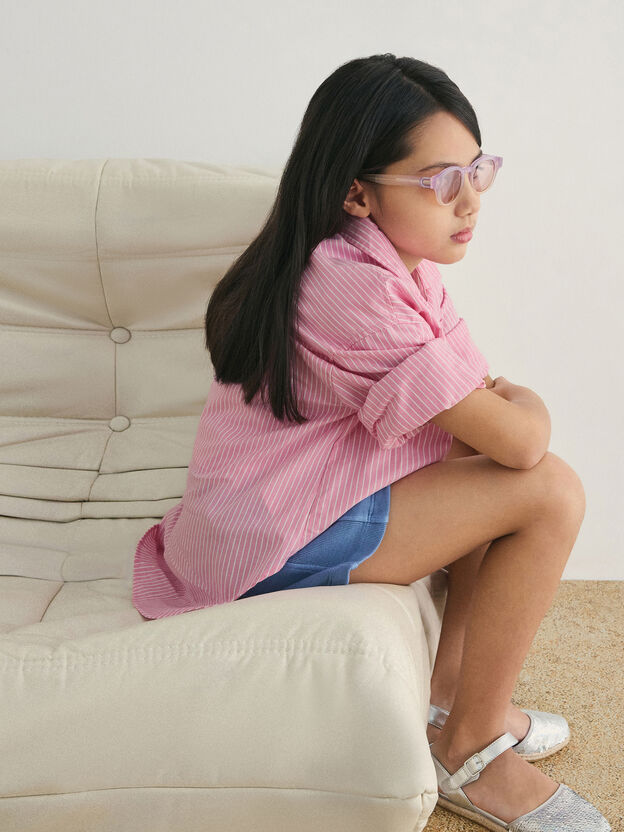 Girls' Gabine Sunglasses, Jelly Pink, hi-res