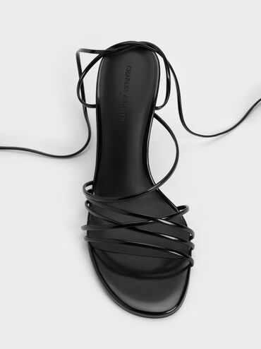Noona Strappy Wedges, Black Box, hi-res