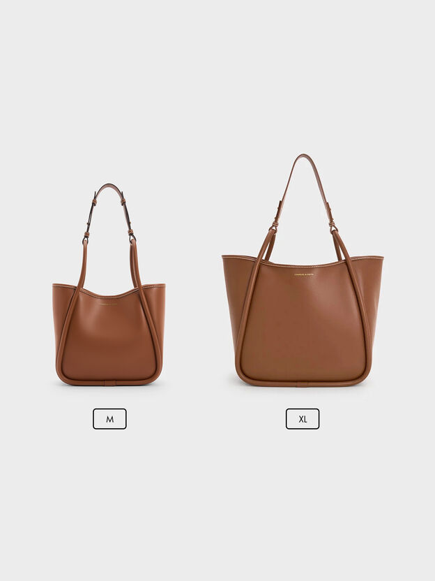 Lyla Tubular Slouchy Tote Bag, Chocolate, hi-res