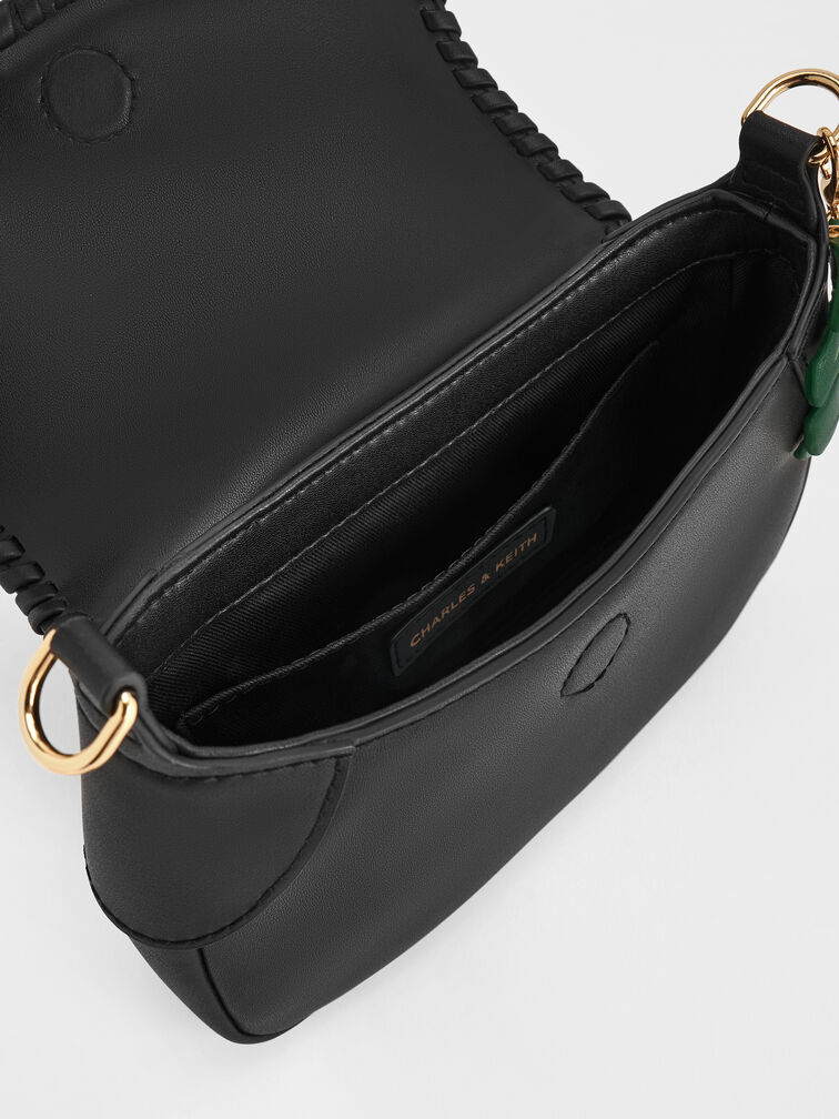 Blume Braided Shoulder Bag, Black, hi-res