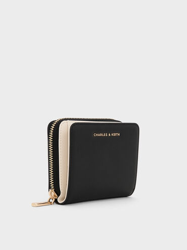 Finley Zip-Around Small Wallet, Black, hi-res