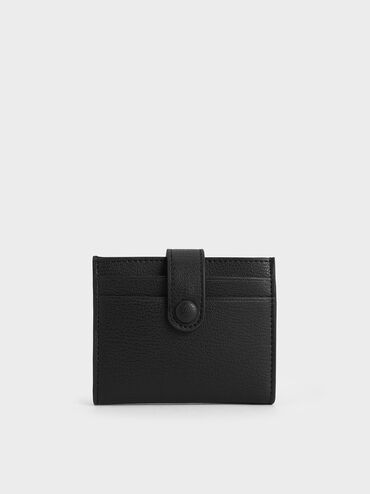 Bliss Snap Button Card Holder, Noir, hi-res