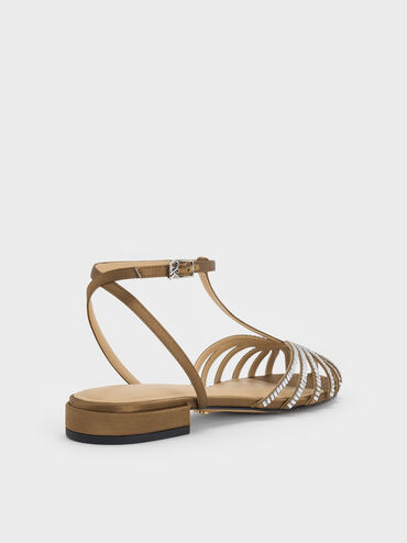 Jaylene Gem Caged Sandals, Brown, hi-res