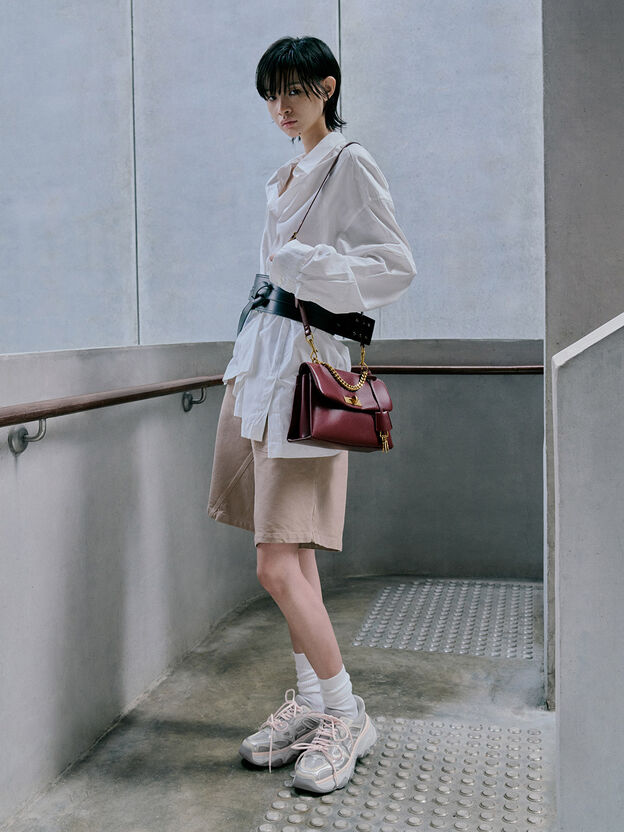 Kerry Chain-Handle Crossbody Bag, Mulberry Plum, hi-res