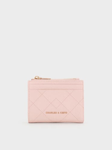 Duo Quilted Small Wallet, Soft Pink, hi-res