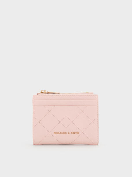Duo Quilted Small Wallet, Soft Pink, hi-res