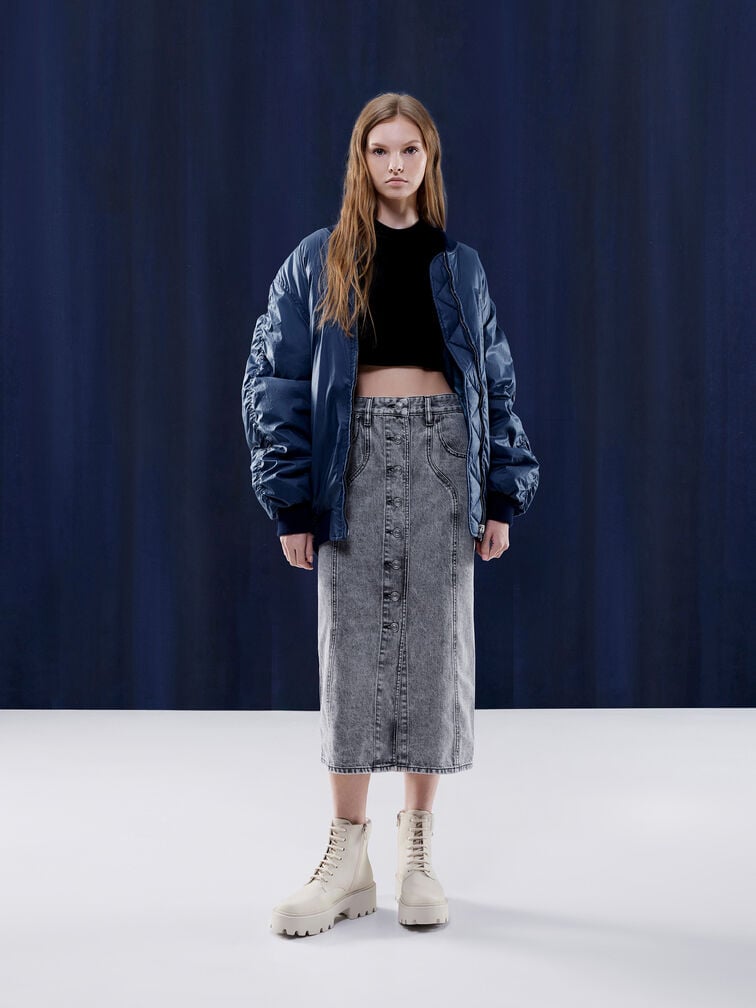 Ripley Ridged-Sole Ankle Boots, Chalk, hi-res