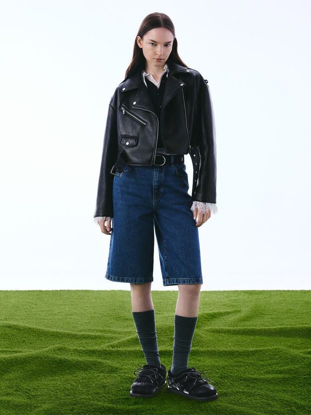 Egan Nylon Puffy Mules, Black Textured, hi-res
