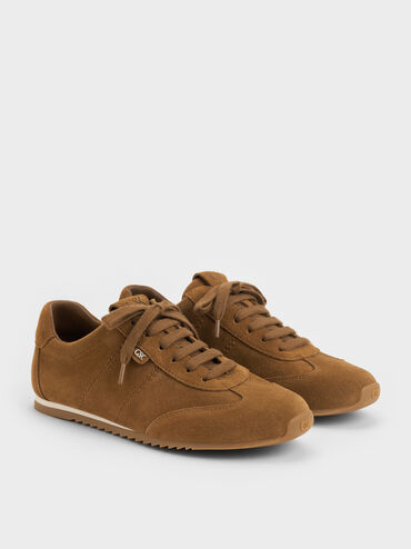 Jace Suede Sneakers, Brown, hi-res