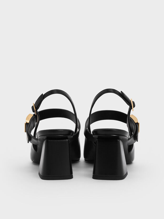 Yvette Mary Jane Slingback Pumps, Black, hi-res