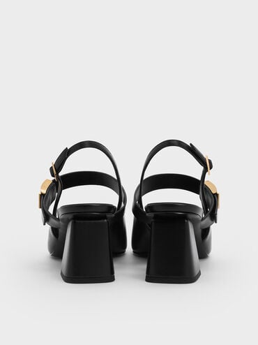 Yvette Mary Jane Slingback Pumps, Black, hi-res