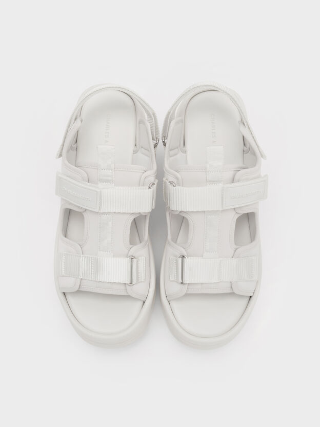 Flatform Sports Sandals, White, hi-res