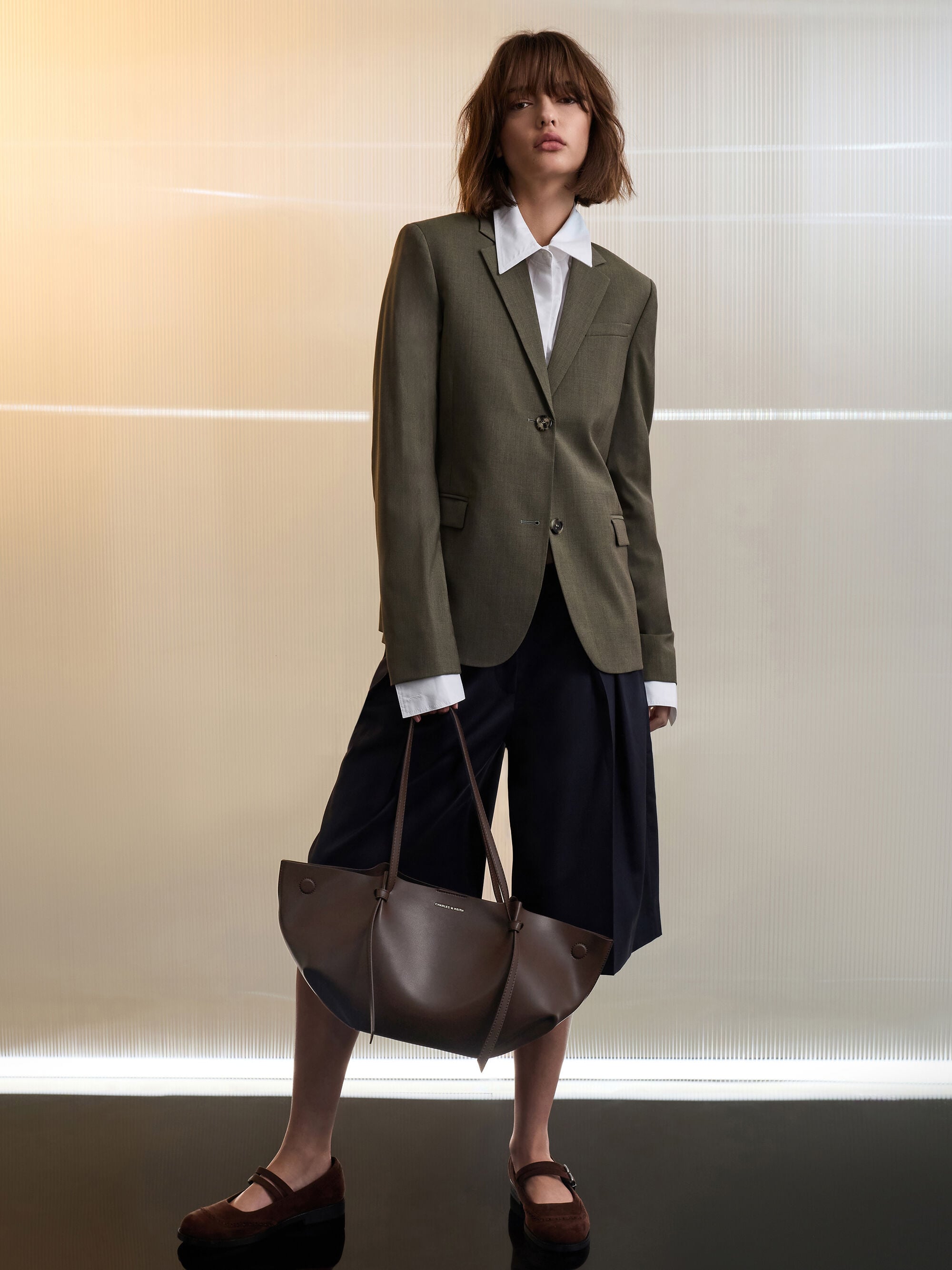 Espresso Brown Calla Tote Bag - CHARLES & KEITH UK